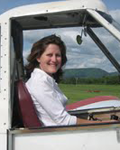 Sarah Kelly Arnold in a towplane